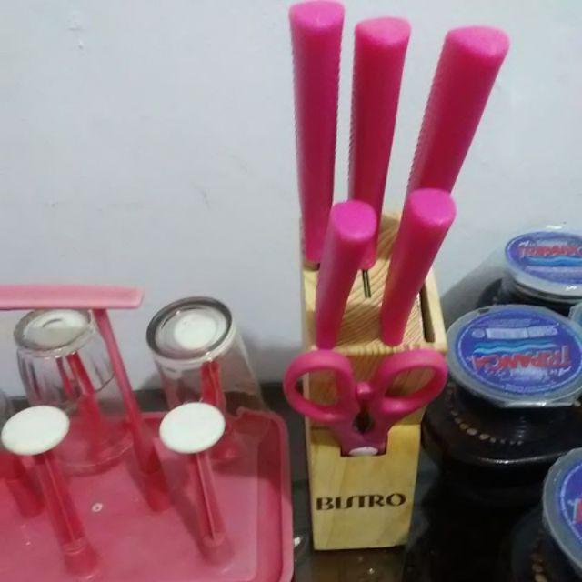 Bistro Bo1318 Pisau Set Stainles Gagang Warna