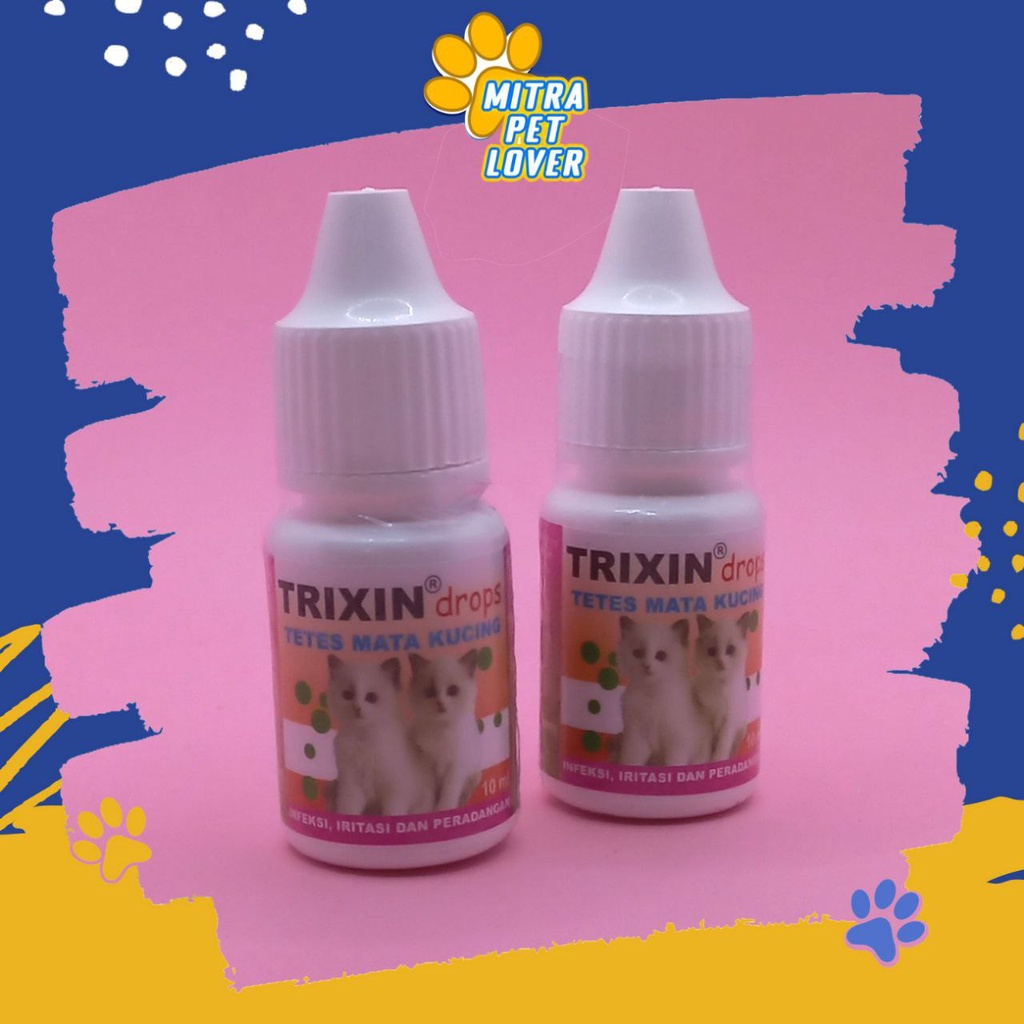 OBAT TETES IRITASI MATA MERAH BERAIR BELEKAN KUCING - TRIXIN CAT 10 ML - KITTEN DRUG EYE RED EYES DRUGS INFEKSI MERAH PERADANGAN PET ANIMAL HEALTHCARE &amp; VETERINARY TAMASINDO ORIGINAL KESEHATAN &amp; VITAMIN TERNAK HEWAN BINATANG PELIHARAAN MITRAPETLOVER