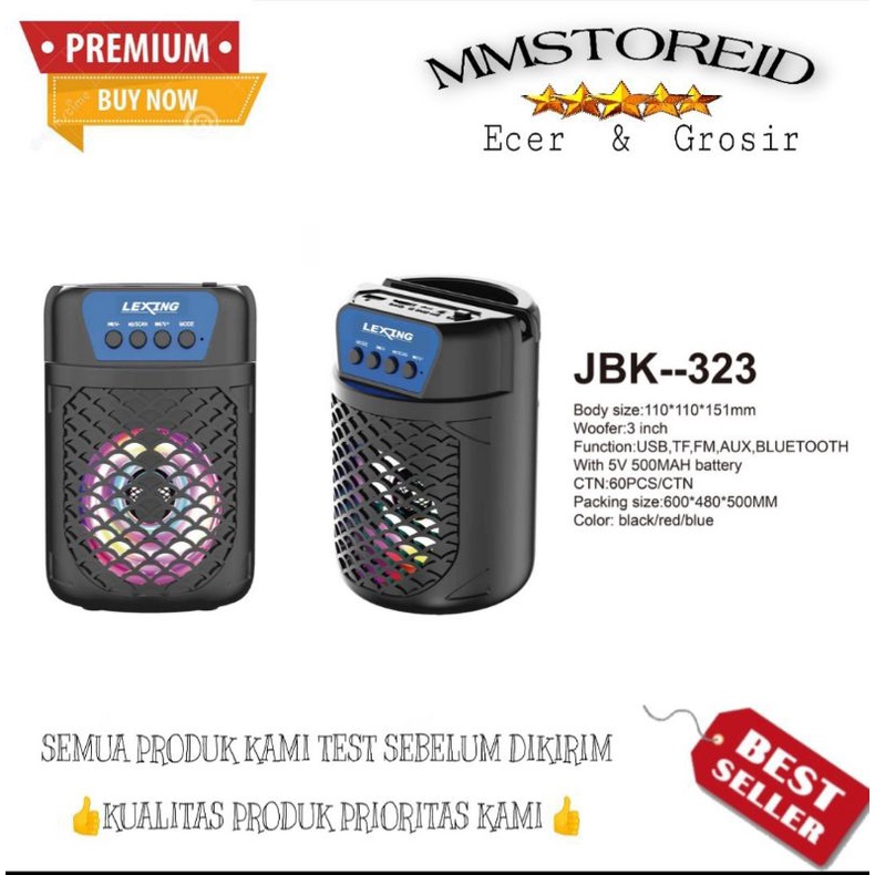 MM - Speaker Bluetooth JBK 321 JBK 323 Wireless / Speaker Bass Spiker Blutut jbk 323
