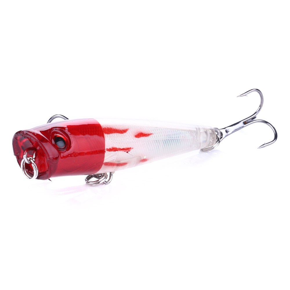 HENGJIA 4PCS/Lot Floating Fishing Lures 6.5CM 6.6G Popper Hard Artificial Bait Topwater Crankbait Tackle