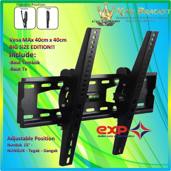 Bracket TV KHUSUS MERK CHIQ 42&quot; s/d 55&quot; waterpass GARANSI 100% COCOK!