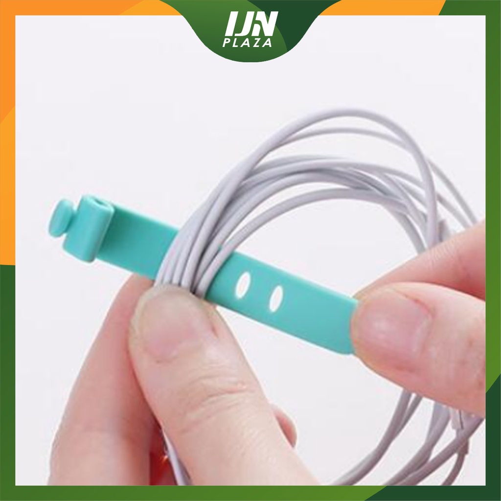 ❤ IJN ❤ Pengikat Kabel Penggulung Cable Binder Klip Cable Cord Holder Penjepit Kabel Charger Hp Universal