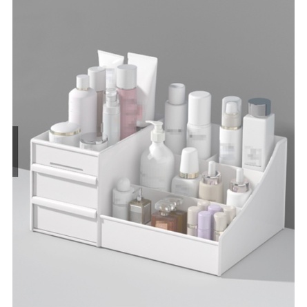 Rak kosmetik dengan Laci size Besar /Tempat makeup storage tempat penyimpanan skincare / Rak Penyimpanan Multifungsi / Rak Makeup Organizer/Rak Kosmetik Mini / Cosmetic Storage Drawer / Kotak Penyimpanan Makeup Organizer