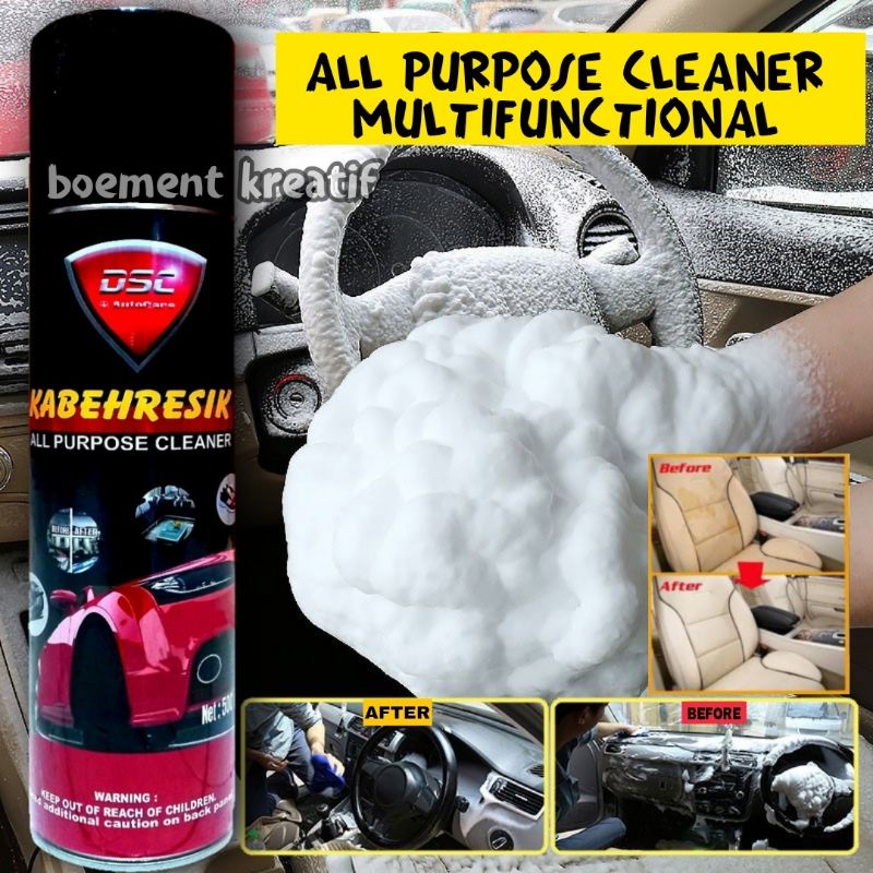 All purpose cleaner / Pembersih interior mobil foam ukuran 500 ml / Pembersih serbaguna kabehresik