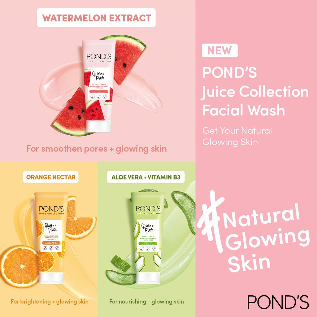 POND'S JUICE COLLECTION FACIAL CLEANSER 90GR/N010107/N010108