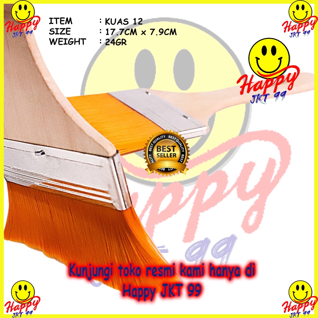 [ HAPPY JKT 99 ] KUAS CAT TEMBOK KUAS ETERNA KAYU PAINT BRUSH KUAS KAYU FLUX KUAS PVC TEKNISI