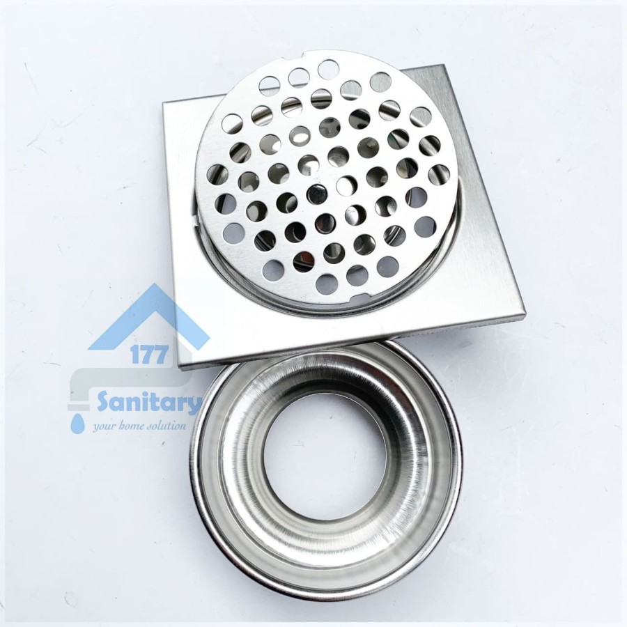 Saringan Got Stainless 5 inch gede AX- Floor Drain Stenlis  filter air kotor kamar mandi 12cm J14