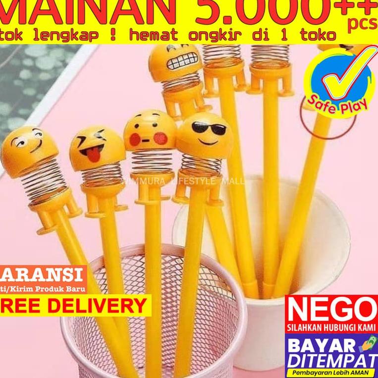 

Mainan Edukasi Anak Perempuan Cowok 4M0 Pen Gel Pulpen Bouncing Doll Emoticon C9M7