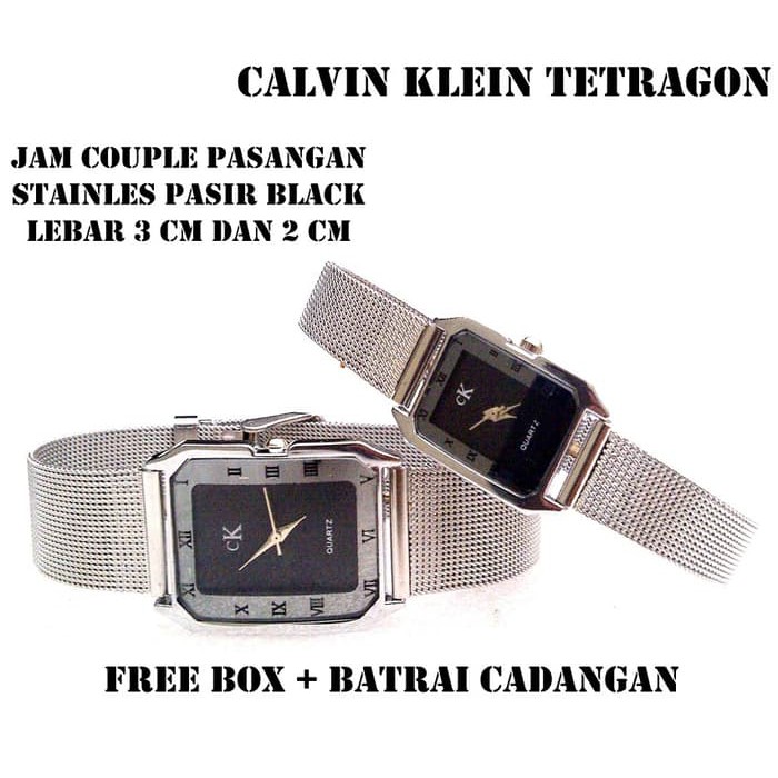 JAM TANGAN PASANGAN / COUPLE CK TETRAGON SAND Terbatas