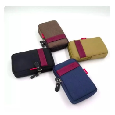 Tas Pinggang Pria Dompet Hp Bahan Kanvas