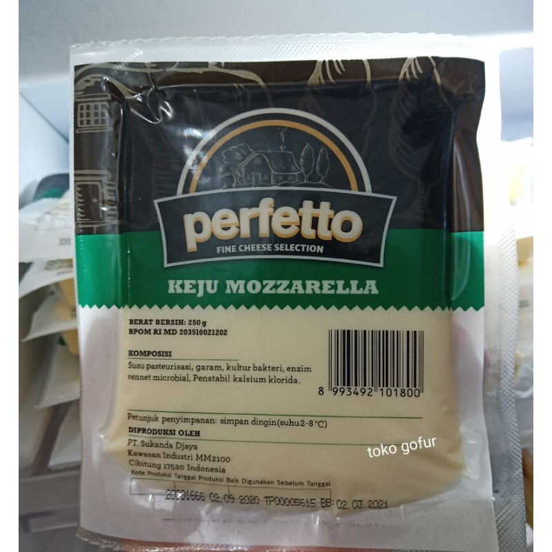 

Keju Mozarella Perfetto kemasan 250 gram