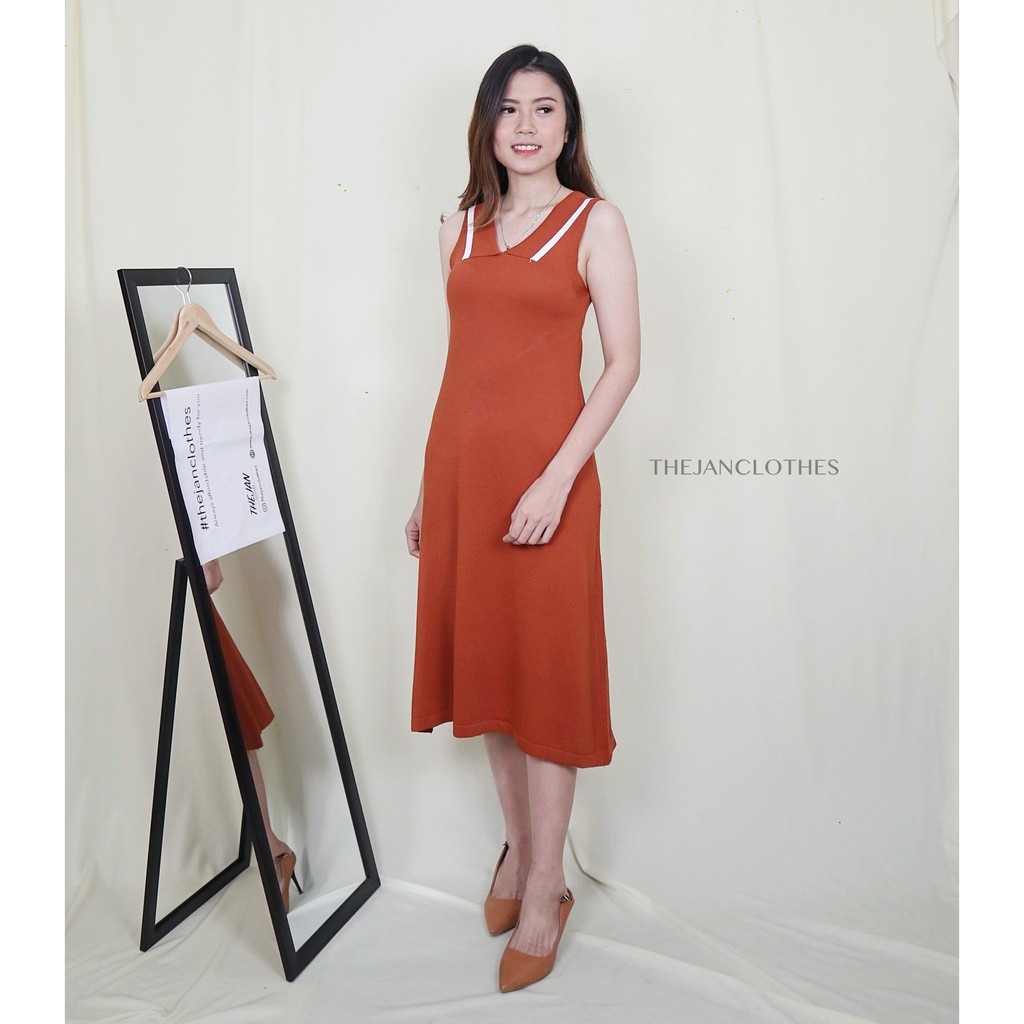 Yelish dress brick import - Thejanclothes