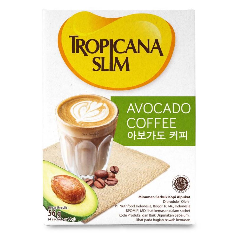 Tropicana Slim Avocado Coffee isi 4 sachet/centraltrenggalek