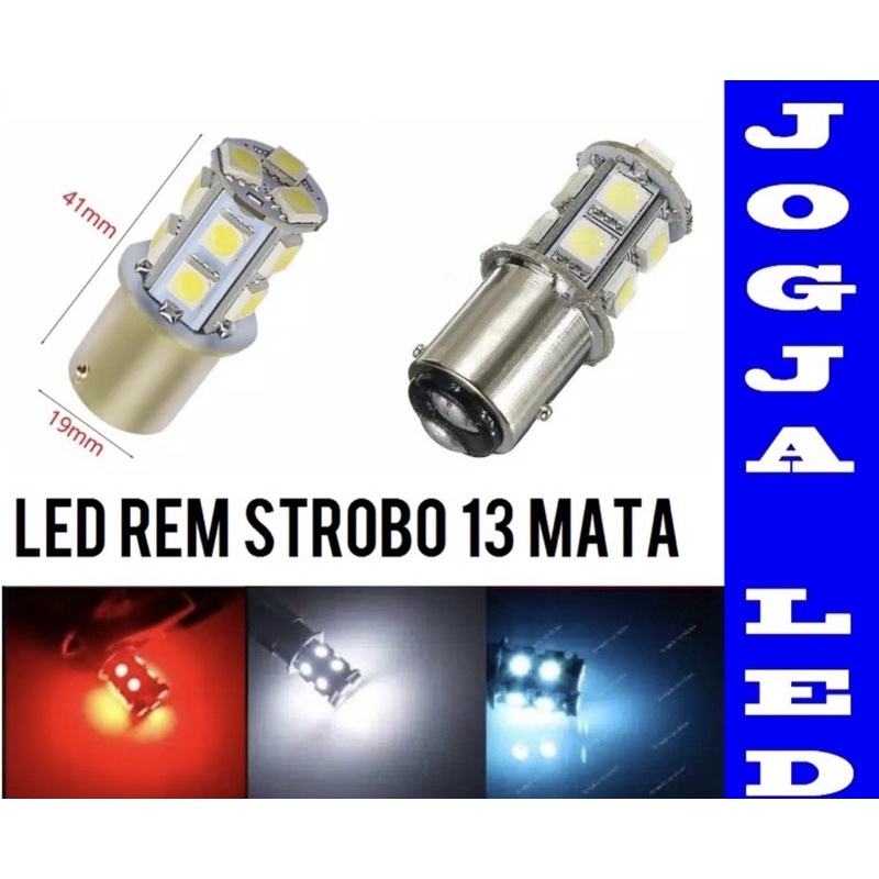 Lampu stop 13 mata flash/kedip universal LAMPU STOP LED 13MATA JAGUNG FLASH KEDIP HARGA SATUAN