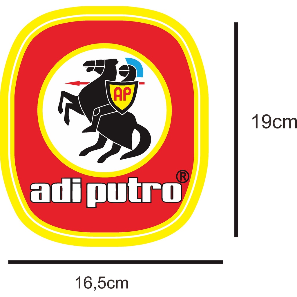 stiker kaca belakang adi putro logo adi putro