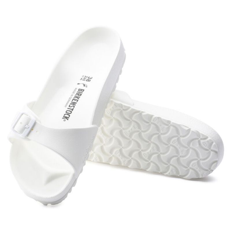 white birkenstock slides