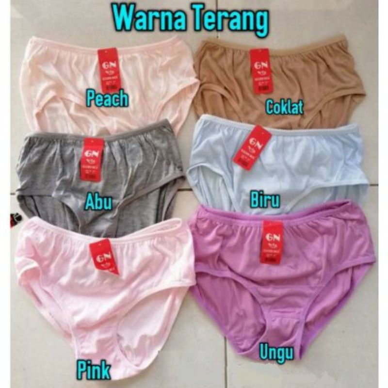 Paket isi 6/12 Pcs CELANA DALAM WANITA GOLDEN NICK 937/939. UK M-L-XL-XXL