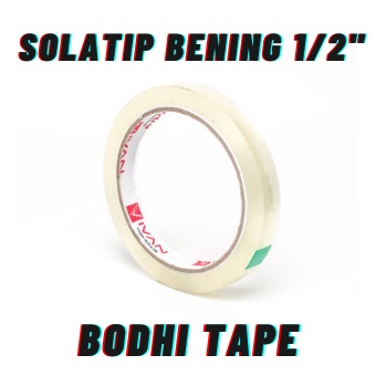 Isolasi Bening Kecil Lakban 1/2&quot; (12mm x 35 yard)/ Selotip BODHI TAPE