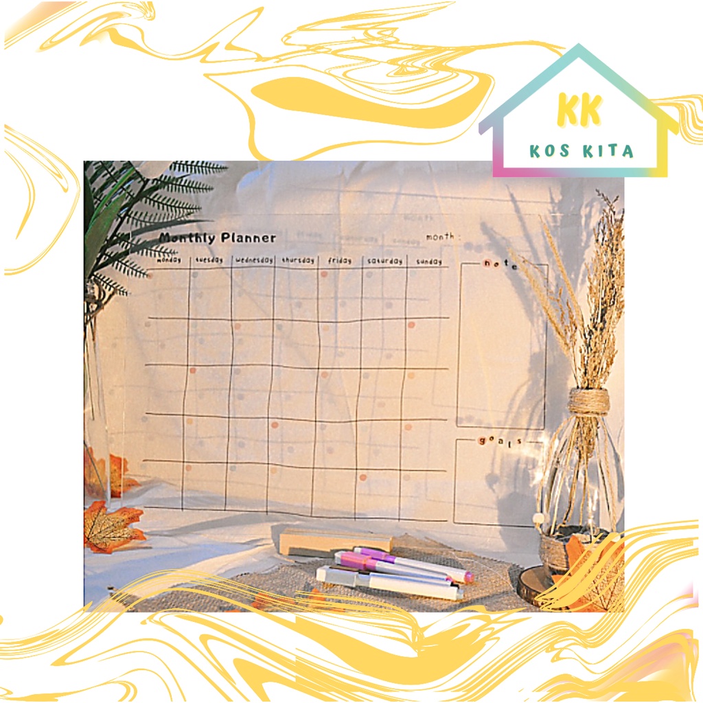 

Papan Tulis Planner Acrilyc + Spidol