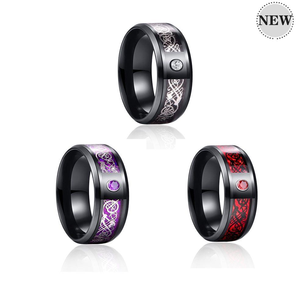 Preva Rings Perhiasan Fashion Baru Baja Titanium Zirkon Batu Rings