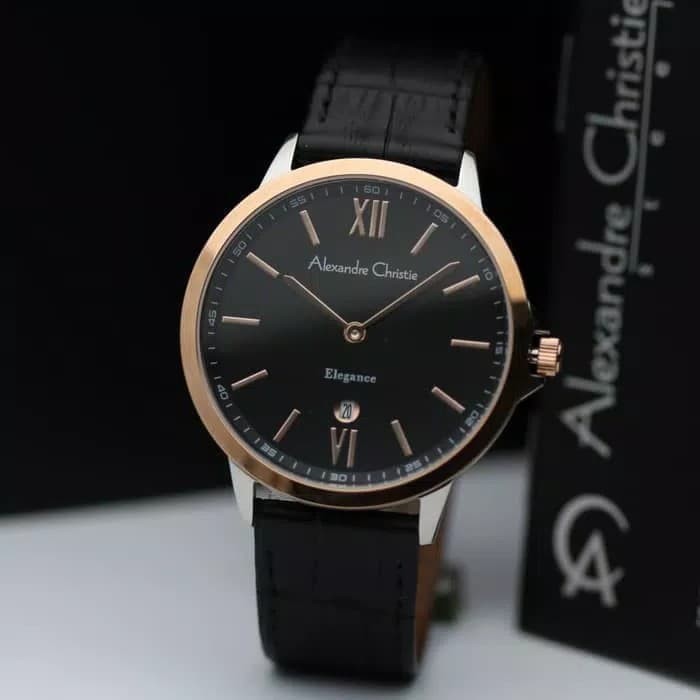 jam tangan pria ac silver rosegold black