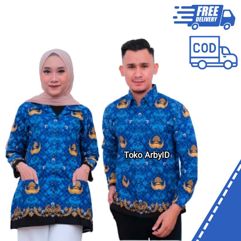 BAJU KORPRI PRIA DAN WANITA/SERAGAM PNS PRIA/BATIK KORPRI WANITA