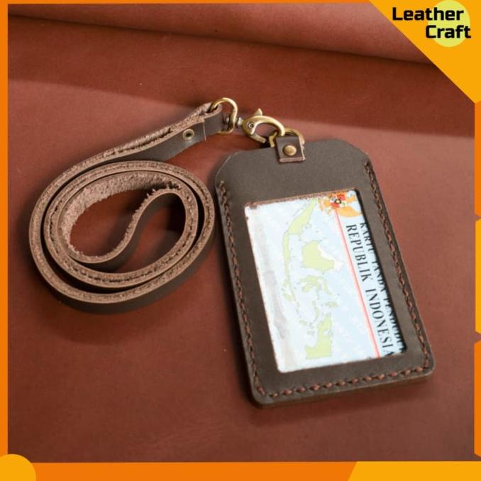 

Office & Stationery | Document Organizer | Gantungan Name Tag Id Card Kulit Asli Dark Brown, Leather Goods Idcard | Best Seller