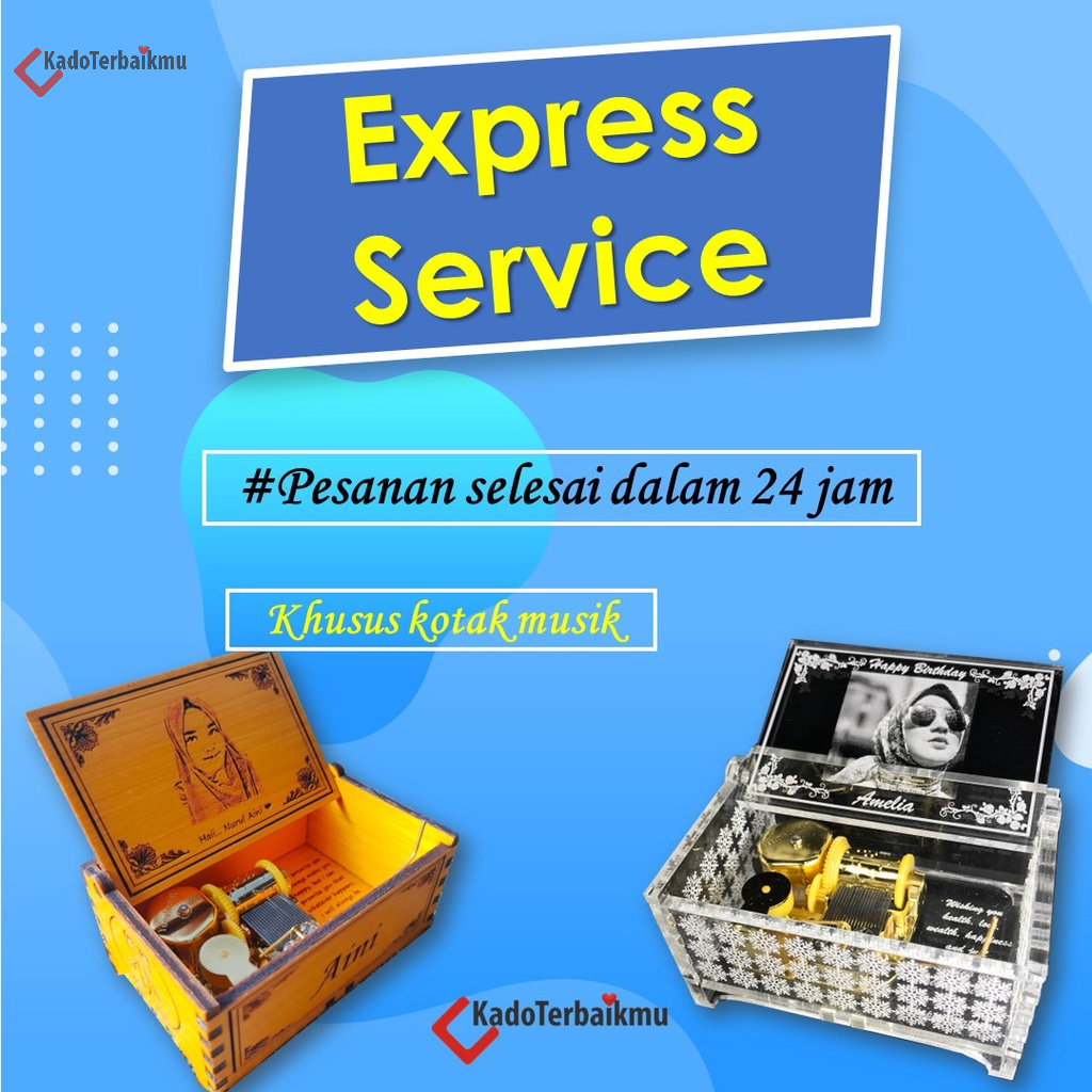 Pelayanan Express Siap dalam 24 jam Khusus Kotak Musik Music Box