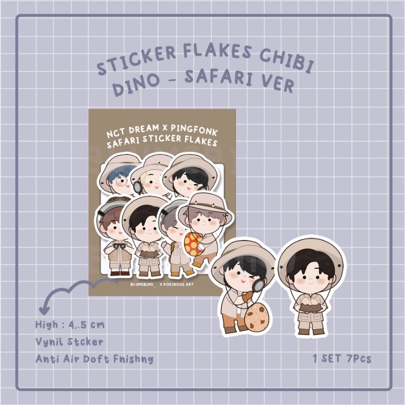 Stiker Nct Dream Dino Safari Ver | Stiker Cute Nct Dream dan Pas Foto Nct