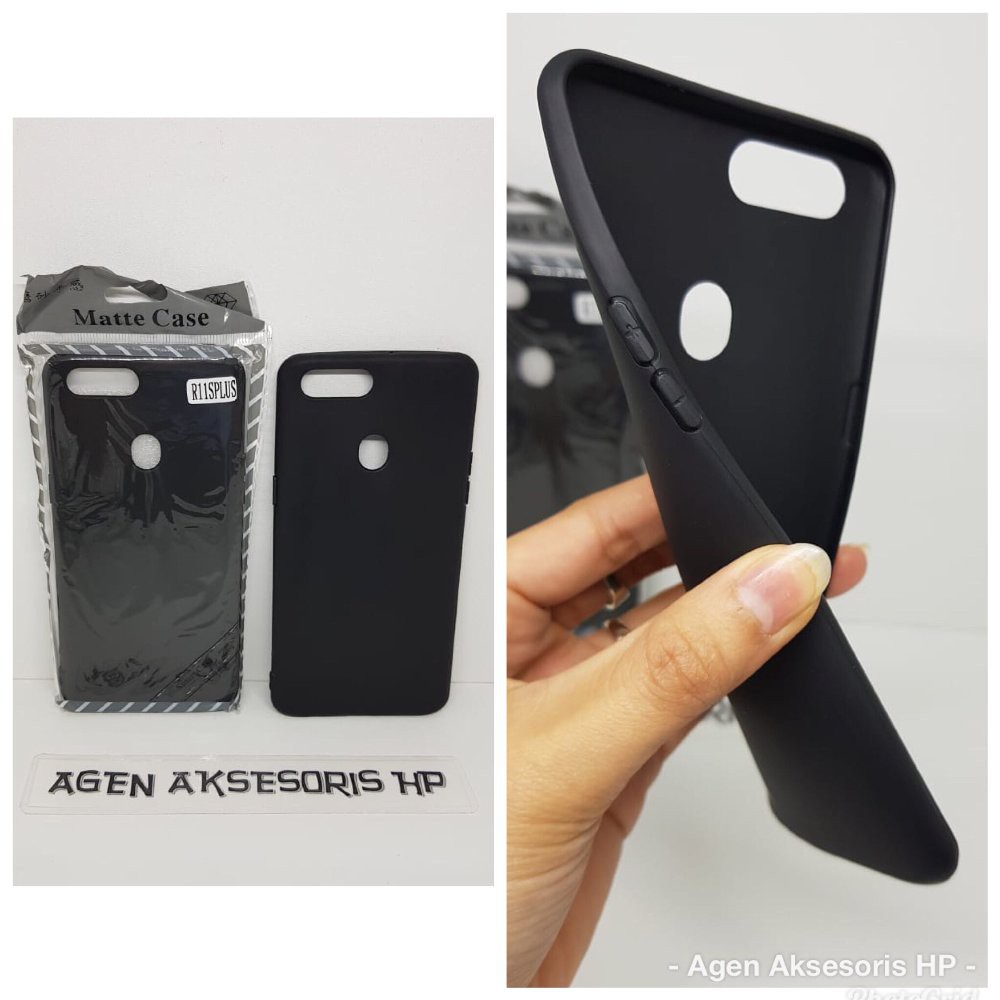 Slim Black Matte Oppo R11s Plus 6.43 inchi Baby Skin Soft Case Anti Glare Anti Sidik Jari
