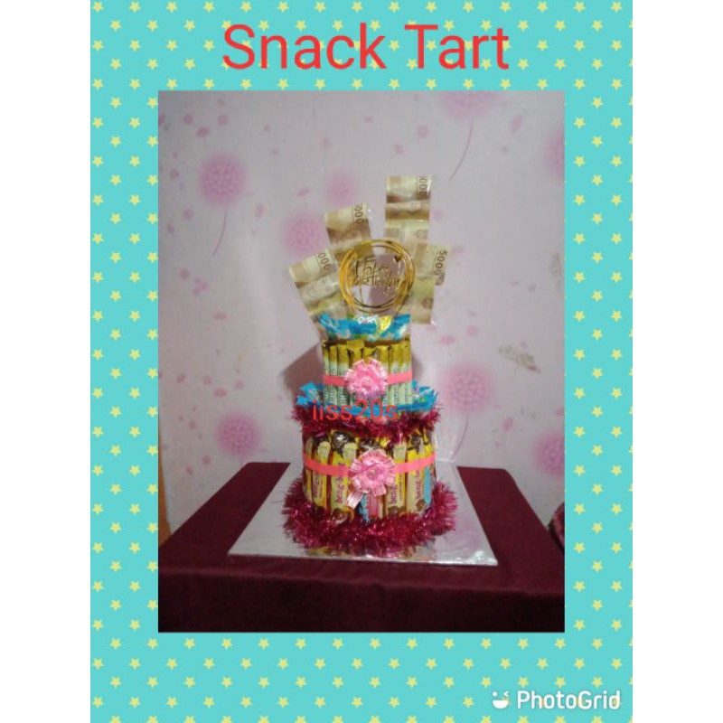 Snack/snack isi uang/Snack tart/Tart/Kue/kue ultah/Kue ultah isi uang/Kado sunatan