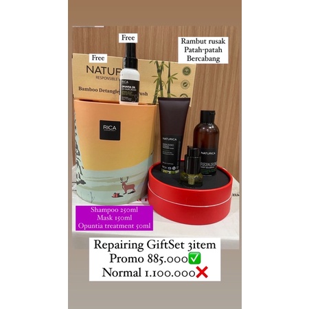 NATURICA Repairing Giftset | Gift Set Rambut Rusak Parah patah-patah bercabang