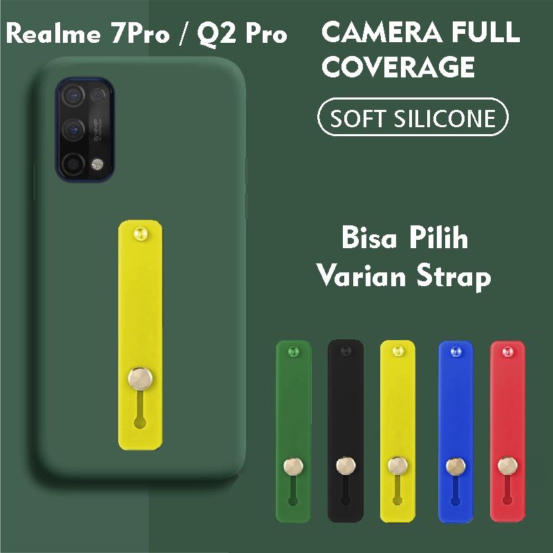 Softcase Silikon Baby Skin 3D Camera For Realme 7 Pro Free Strap Holder