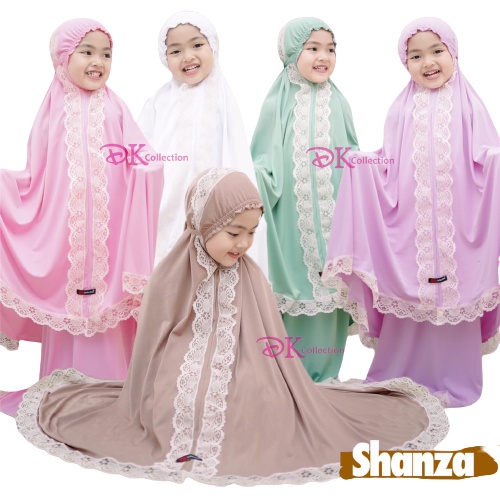 MUKENA ANAK JERSEY PREMIUM ZAINAB SHANZA ALIYAH 2-6 TAHUN / ZHAFIRA ORI DK