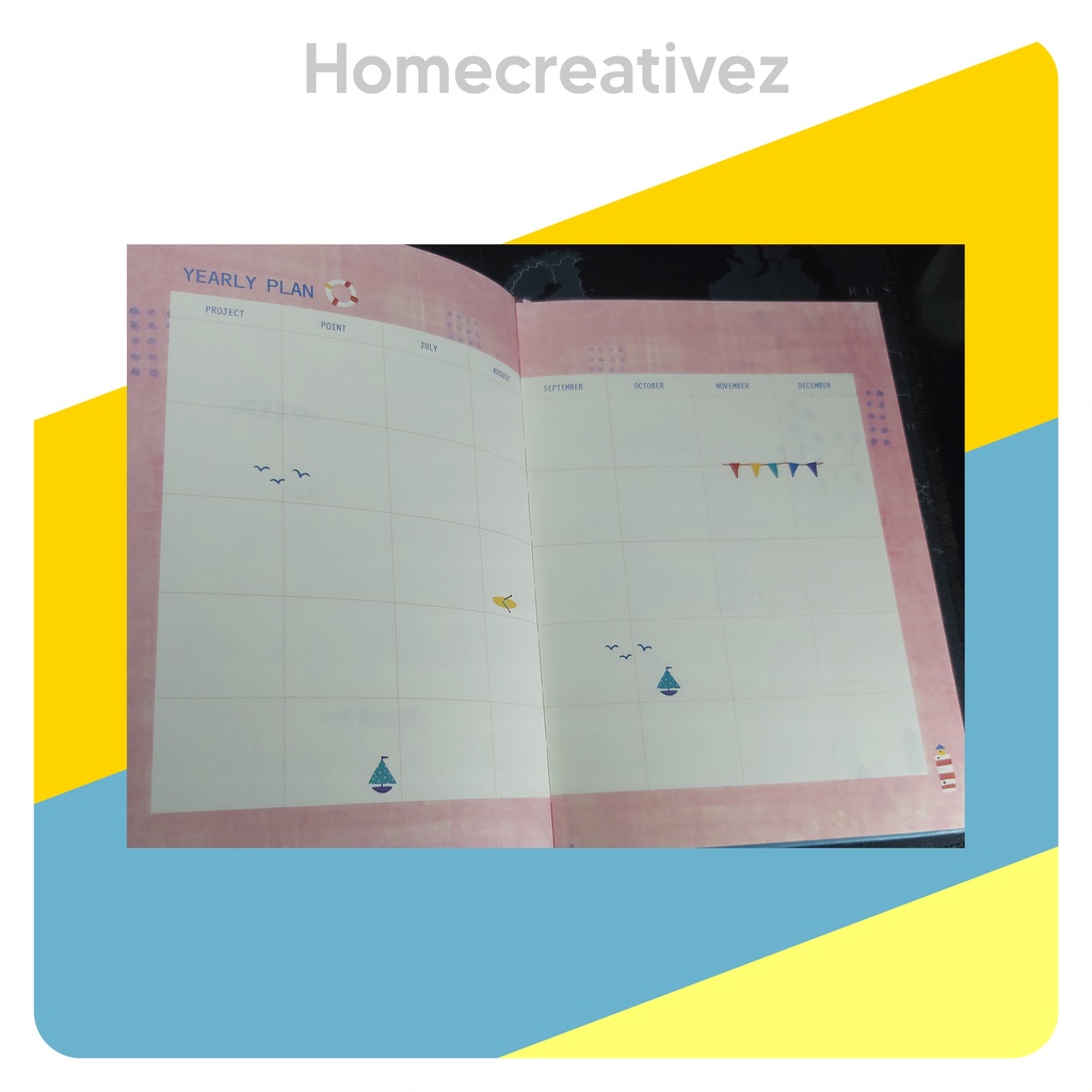 HC Buku Diary Buku Planner 365 Hari Agenda Notebook Hardcover