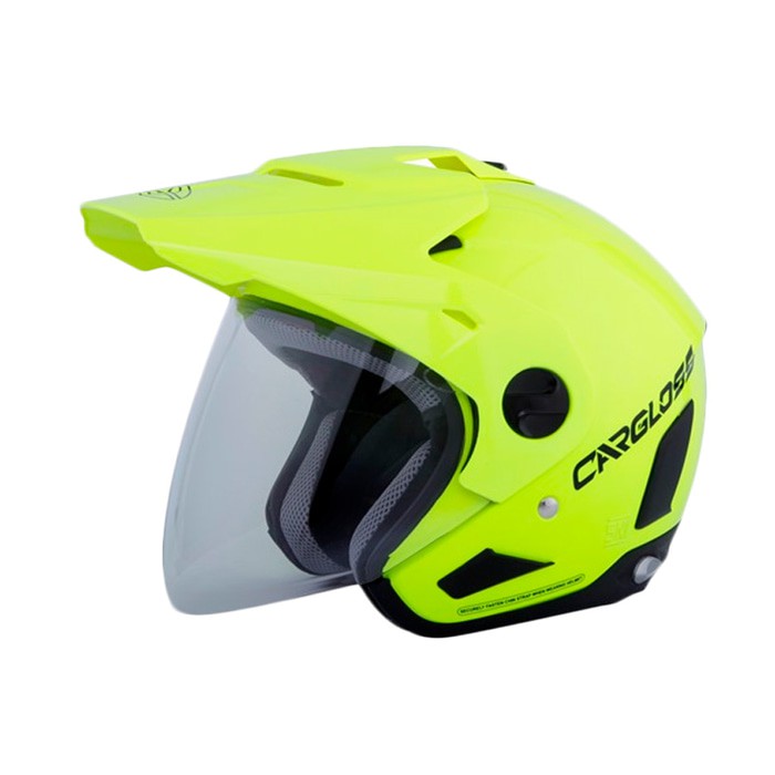 Helm Motor Half Face Semi Cross Cargloss Former Text FZ Yellow