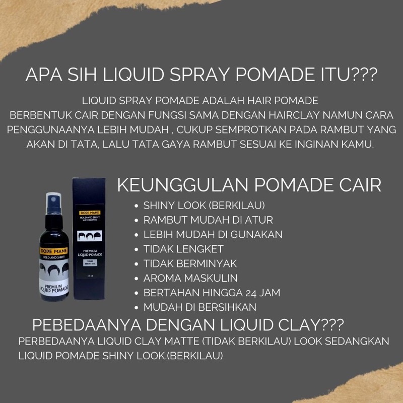 POMADE CAIR DOPE MANE + GRATIS SISIR SAKU