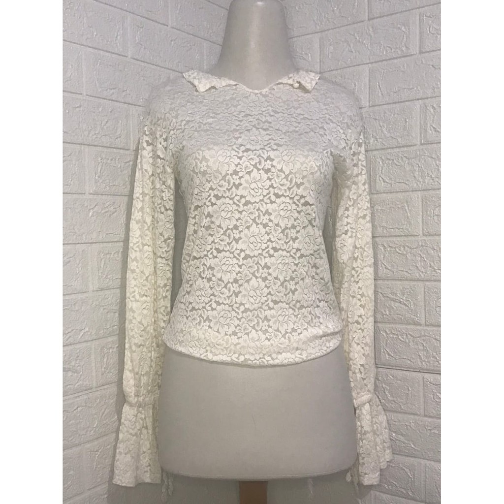 Atasan Brukat/Top Brukat/Top Brukat Wanita/Top Wanita Brukat/Top Lengan Panjang Joey 056