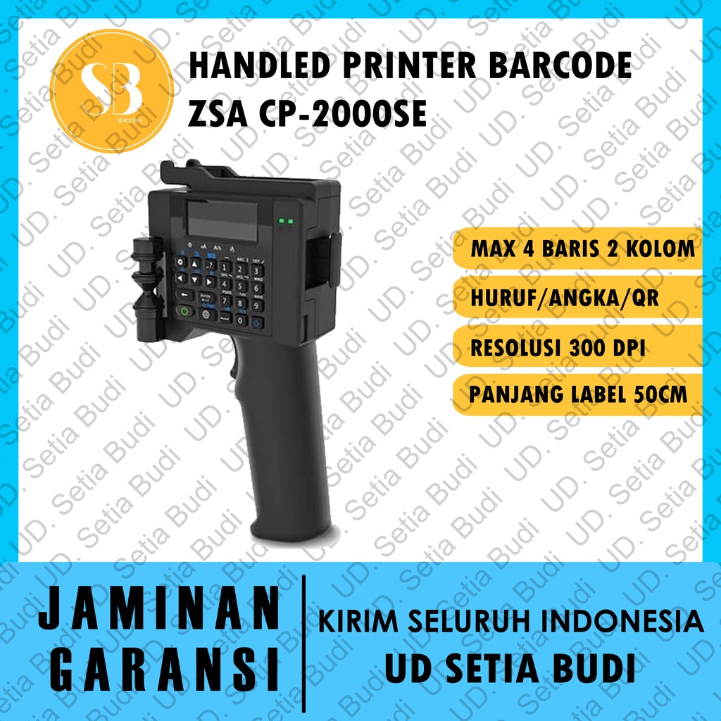 Handled Printer ZSA CP 2000SE Pencetak tanggal dan Barcode 2000 SE