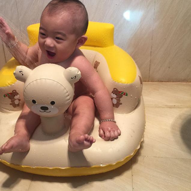 ☝ Sofa Angin Tempat Duduk Kursi Makan / Mandi Bayi 4 ~ 30 Bulan Baby Inflatable Chair Learning To Si