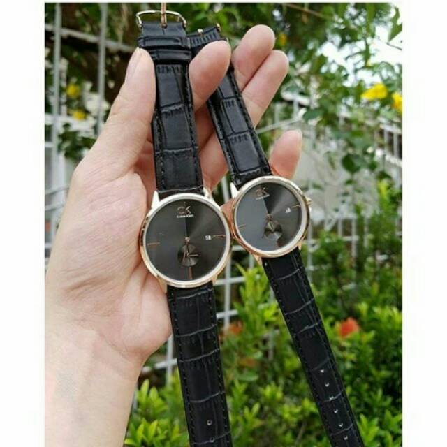 jam tangan couple ck hitam
