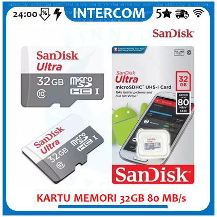 Sandisk Ultra Micro SD Memory Card 32GB / 32 GB - Kartu