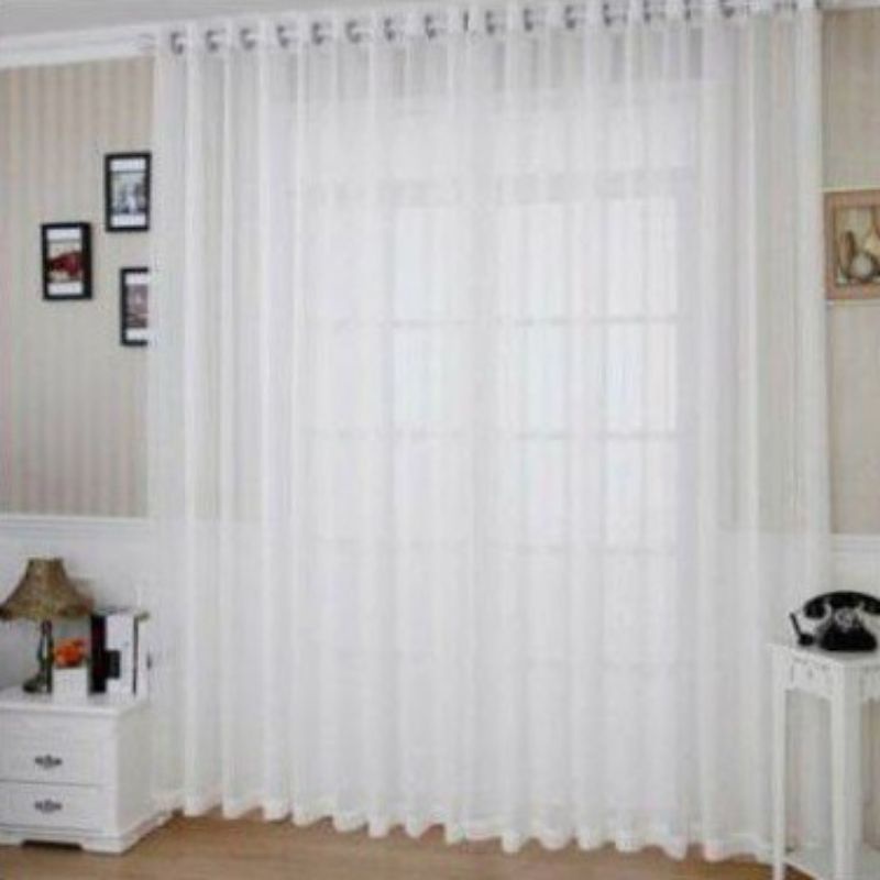 VITRASE GORDEN LAPISAN GORDEN TIRAI JENDELA VITRASE GORDEN SMOCKRING