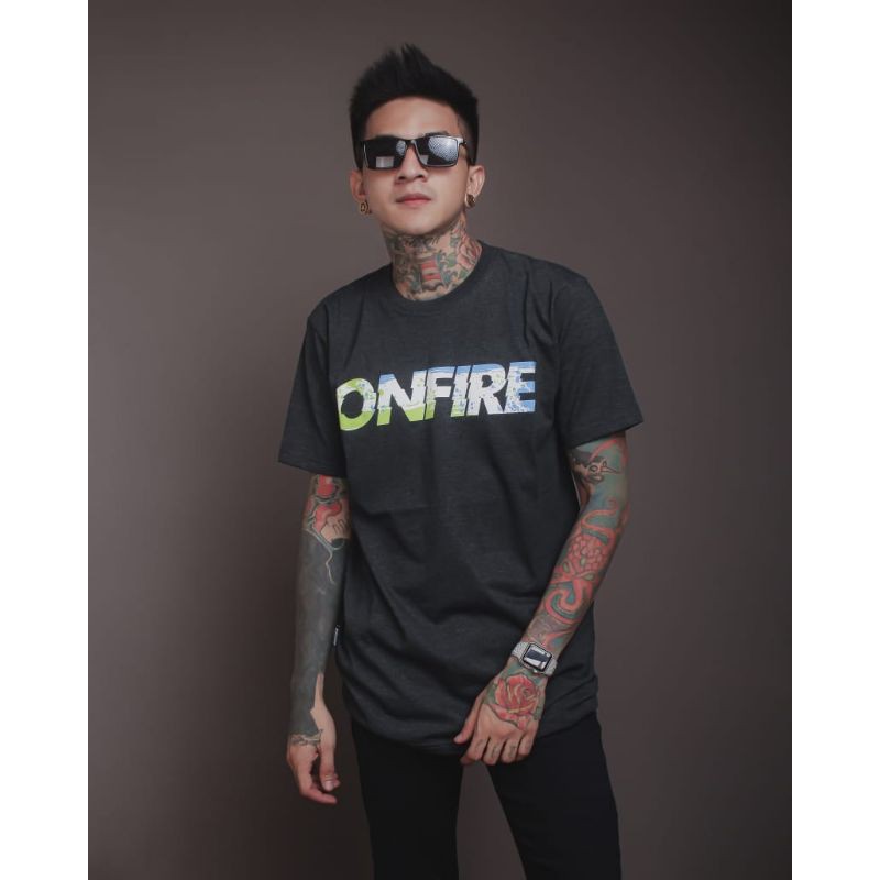 Onfire Kaos Pria Distro T-Shirt Onfire original