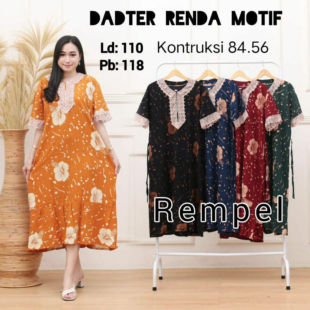 DASTER RENDA MOTIF BUNGA SEPATU JUMBO TERBARU MIlO LD 110