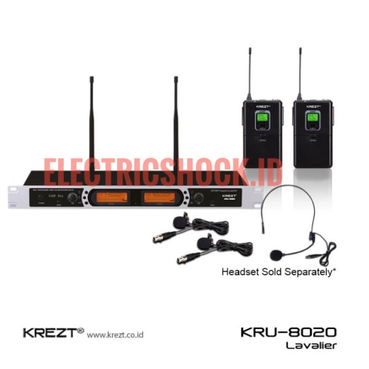 MIC WIRELESS KREZT KRU 8020 / KRU8020 ( CLIP ON+CLIP ON)