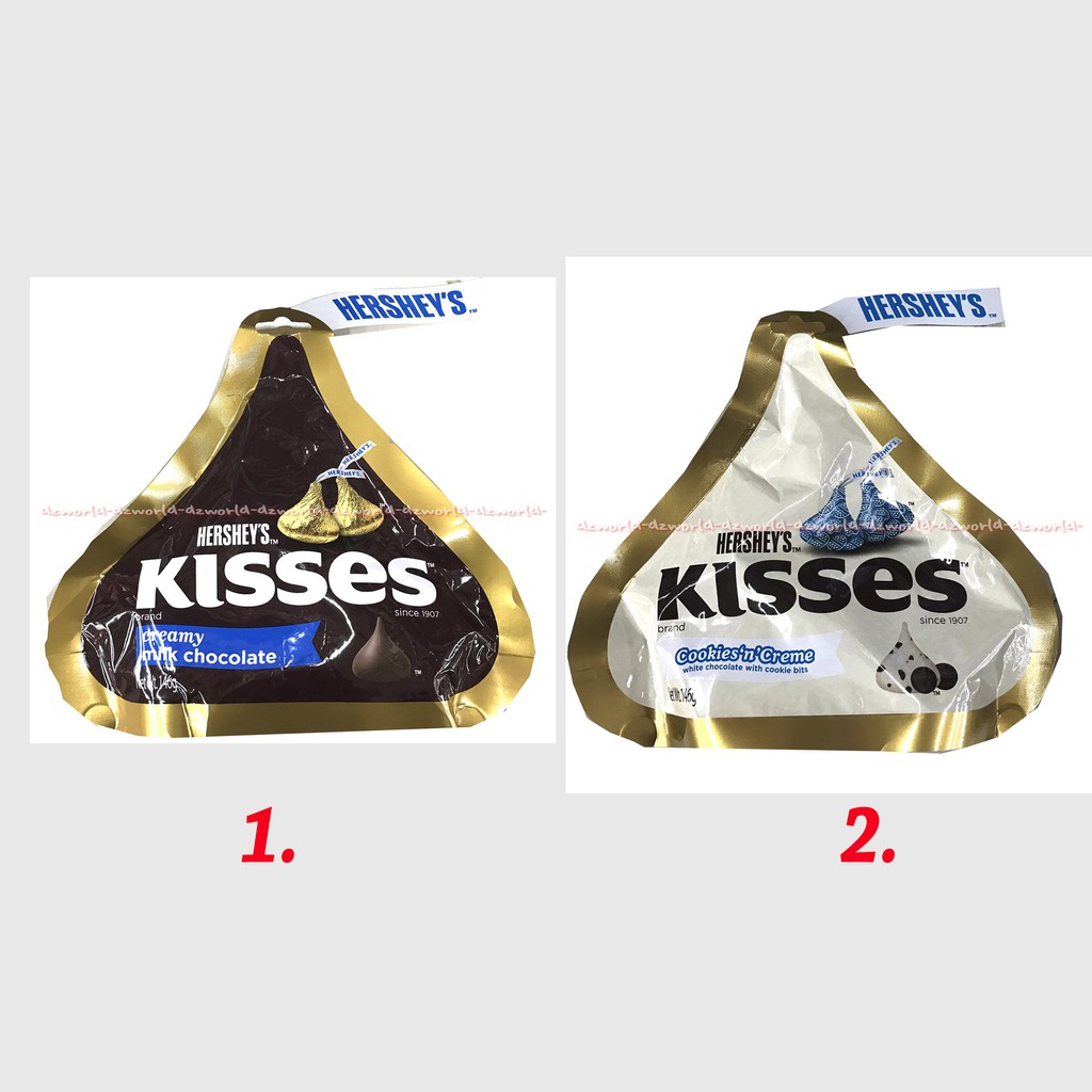 Hershey's Kisses Creamy Milk Chocolate 146gr Bulat Coklat Cookies Creme Hersheys