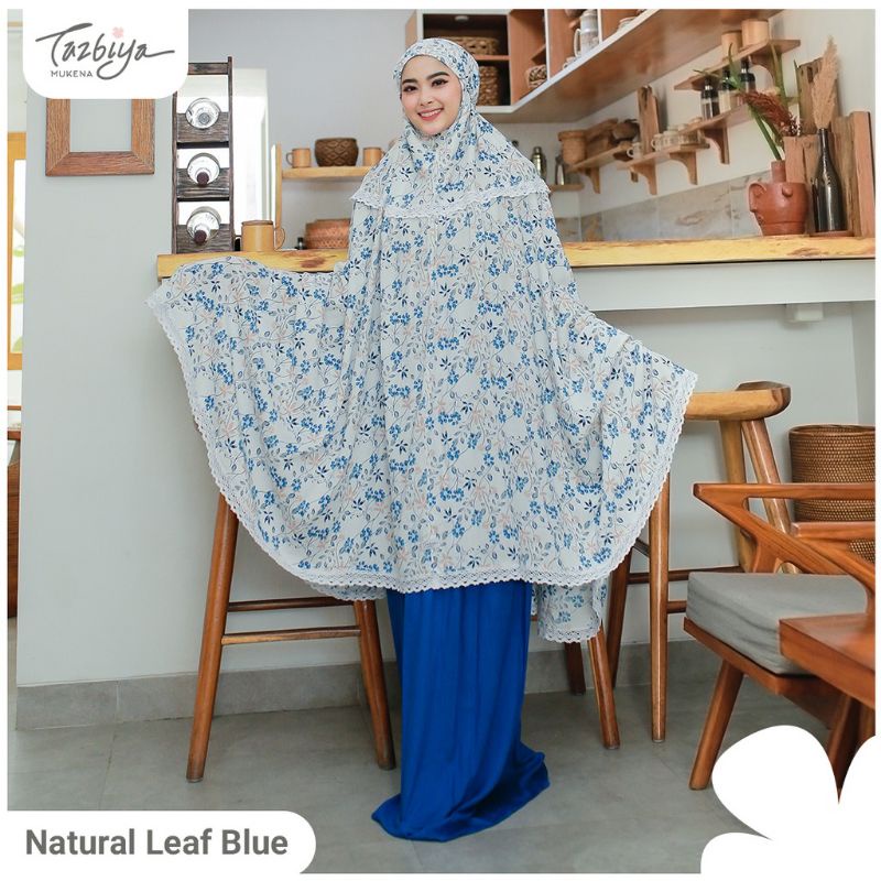 Mukenah Tazbiya Natural Leaf Blue/Navi/Green/Purple