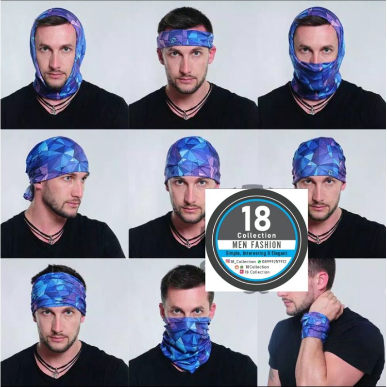 [Bisa COD] Masker Anti UV Multifungsi Baff Bandana Slayer Headband