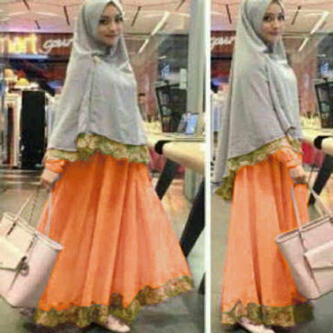 [raisha orange VL] baju gamis wanita